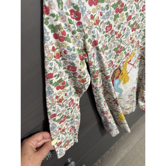 Mini Boden Big Appliqué Jersey Long sleeve Floral Embroidered A Line Dress 6-7 - Picture 6 of 6